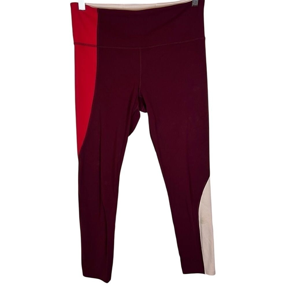 Athleta Elation Asymmetrical 7/8 Legging Garnet Red Size Medium‎